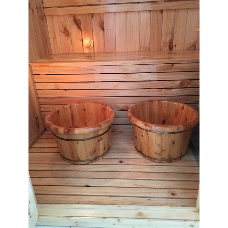 Chậu gỗ ngâm chân bo viền, loại dày cho spa, thẩm mỹ viện