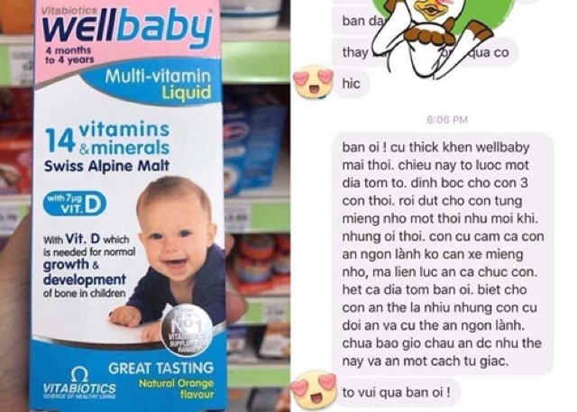 Vitamin bổ sung vitamin wellbaby