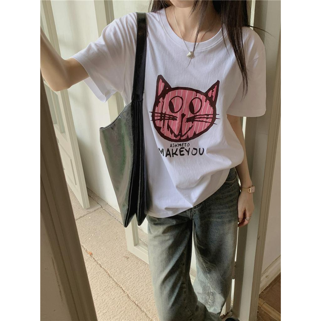 Áo Thun Nữ Tay Ngắn In Hình Dễ Thương 61344