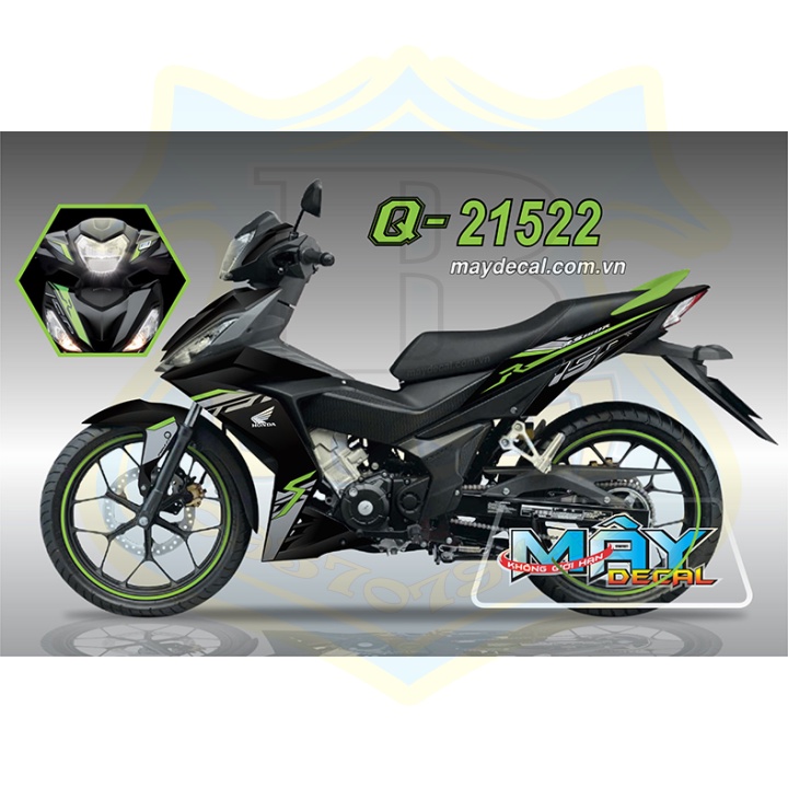 ( Quí khách vui lòng mang ra tiệm cho thợ dán ) Tem winner GTR đen