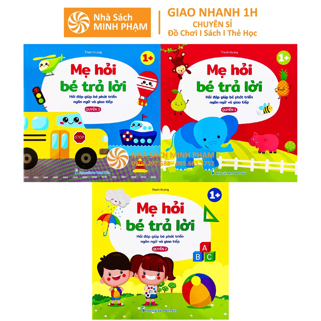 Sách - Mẹ hỏi bé trả lời, hỏi đáp giúp bé phát triển ngôn ngữ và giao tiếp (Bộ 3 cuốn)