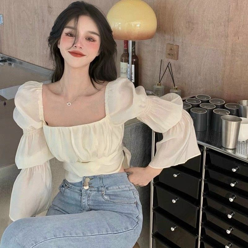 Áo tay phồng Loe cổ vuông cột nơ xinh xắn PC &amp; A30❤