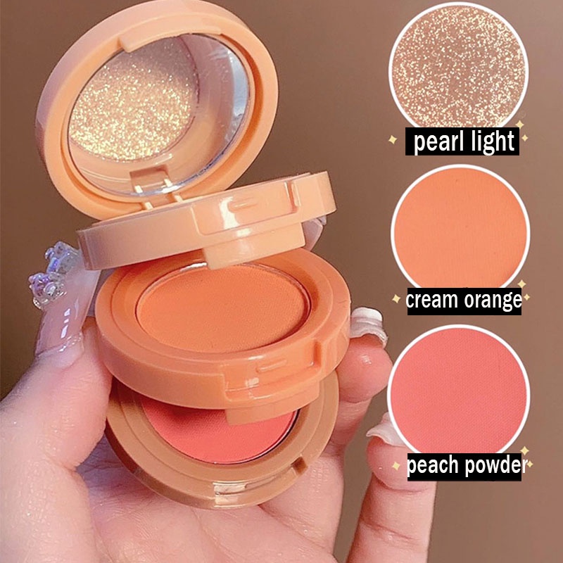 Phấn Má Hồng 3 Trong 1 Lâu Trôi Tự Nhiên Làm Sáng Tông Màu Da Chống Thấm Nước Và Mồ Hôi Đa Năng