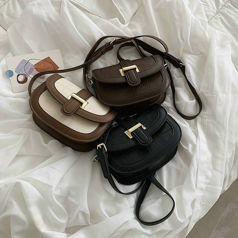 Túi đeo chéo dáng bầu phong cách vintage Hàn Quốc siêu xinh (hàng chuẩn ảnh)
