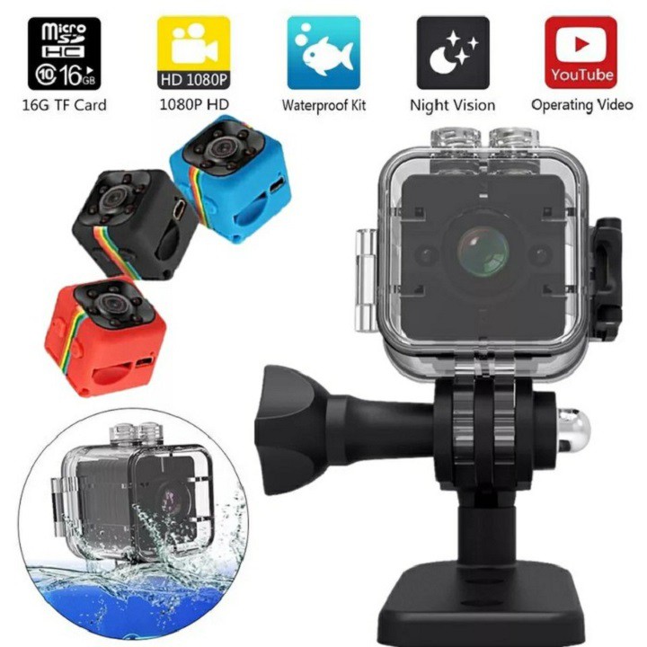 H3C Shop - Camera Hành Trình Siêu Nhỏ SQ12 - Góc Quay Siêu Rộng - Chống Nước [SALE] [ Xả Hàng ]