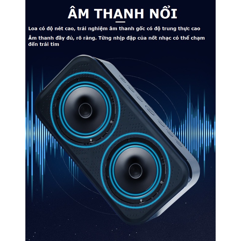 Loa bluetooth kiêm đồng hồ báo thức G10 Plus màn hình tráng gương hiển thị đèn led nghe đài fm radio