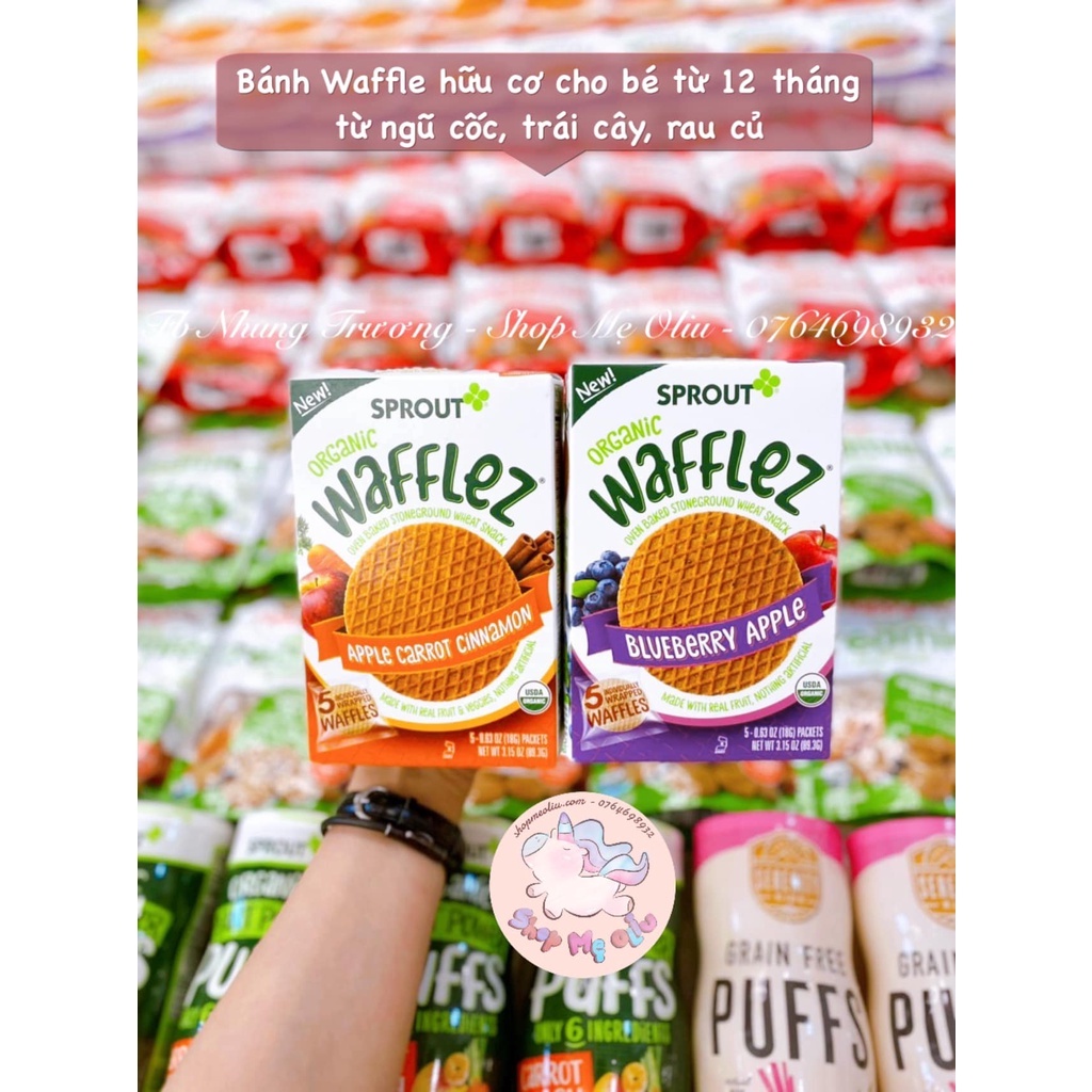 Bánh Wafflez hữu cơ Sprout Organics cho bé