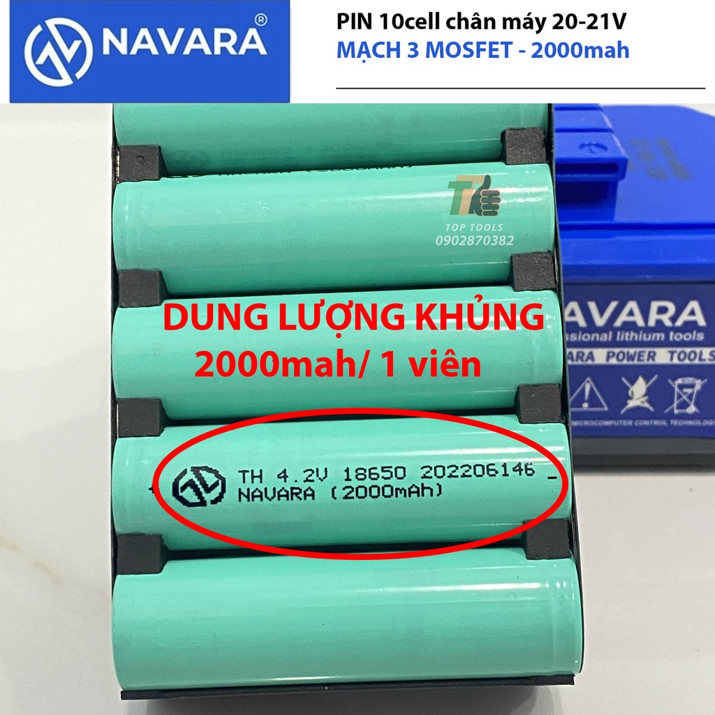 Pin máy khoan, pin máy siết bulong, Pin 10cell 21V mạch 3 mosfet