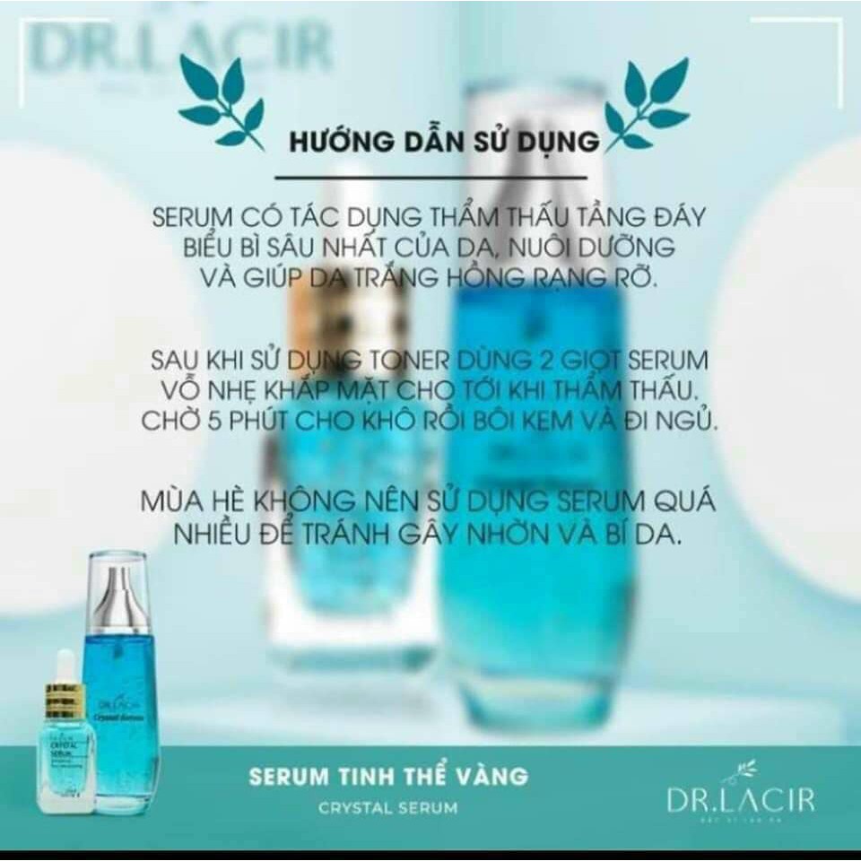 Serum dưỡng trắng Dr. Lacir Crystal Serum cấp ẩm chống lão hoá 25ml LM24