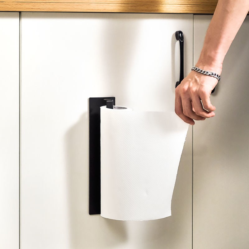 Đồ dùng nhà bếp & Phòng ăn✸Ngăn đựng giấy cuộn trong bếp Giá đỡ màng từ bám vào tủ lạnh Kệ để đồ không bị thủng