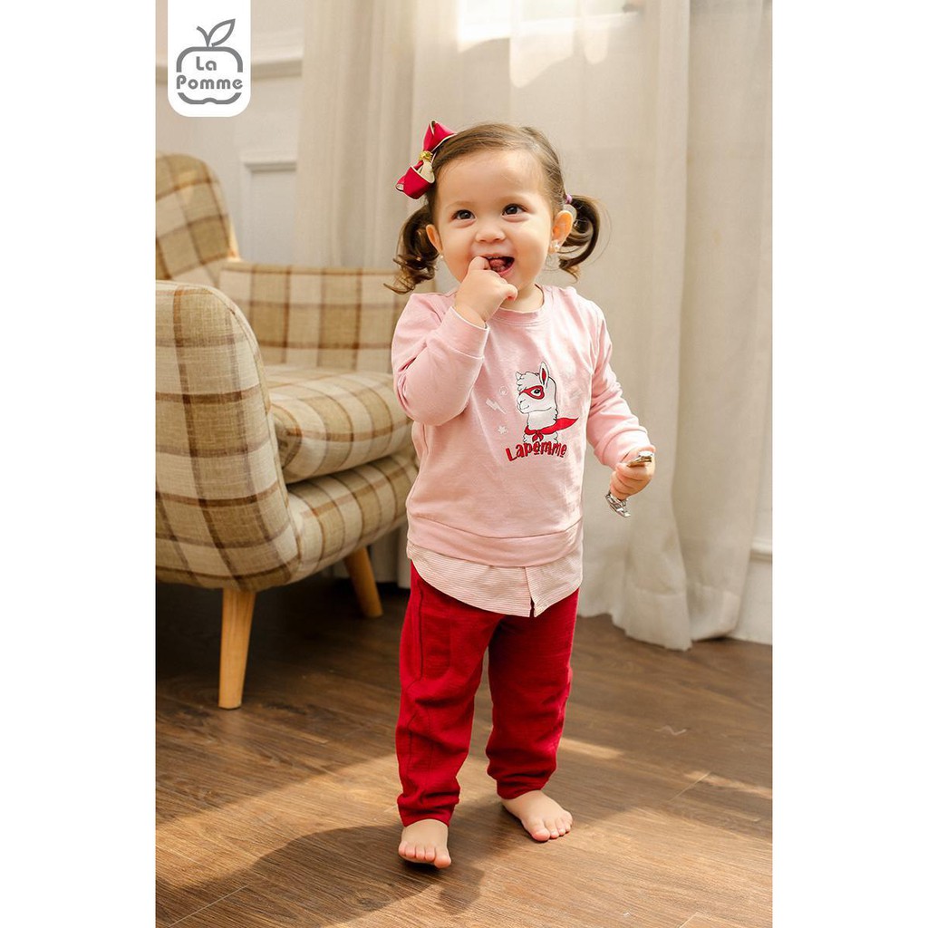 Bộ q.a dài tay siêu nhân lạc đà chất Rayon Cotton bé trai bé gái La pomme SL133