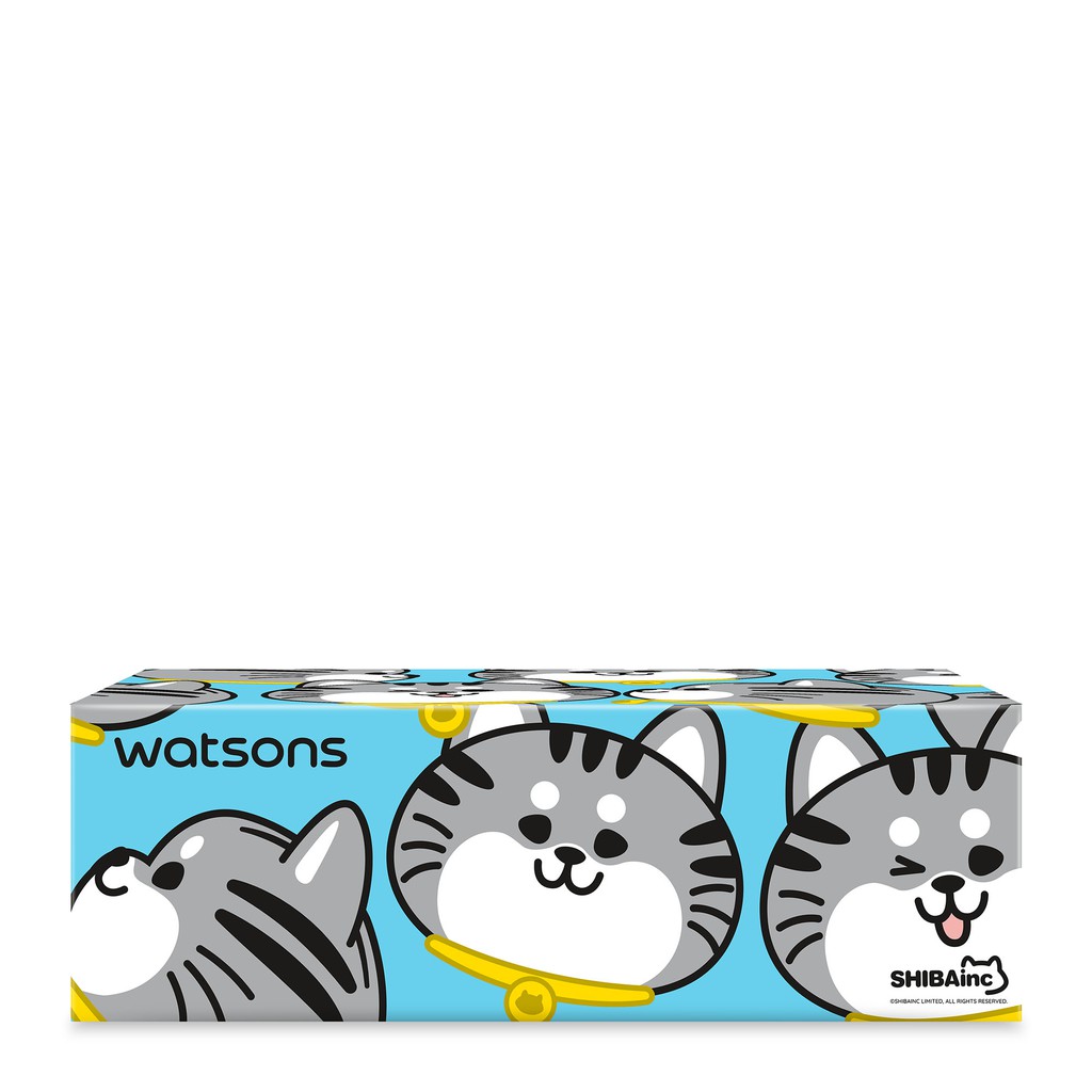 Khăn Giấy Hộp Watsons Velvety Soft Box Tissues Shibainc 3 Lớp 100 Miếng