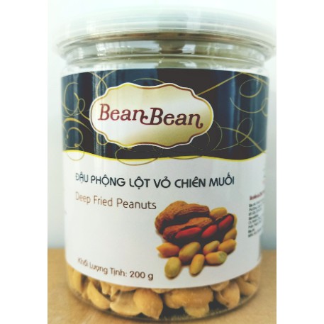 [CÔNG TY SẢN XUẤT] Đậu Phộng Lột Vỏ Chiên Muối Bean Bean Hoàng Ngân Vina, Hàng Loại Ngon Bán Siêu Thị