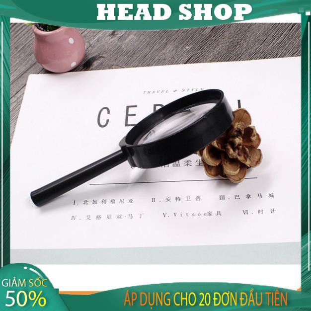 Kính lúp cầm tay 125*60mm cao cấp  dùng đọc sách tiện dụng KL1 HEAD SHOP