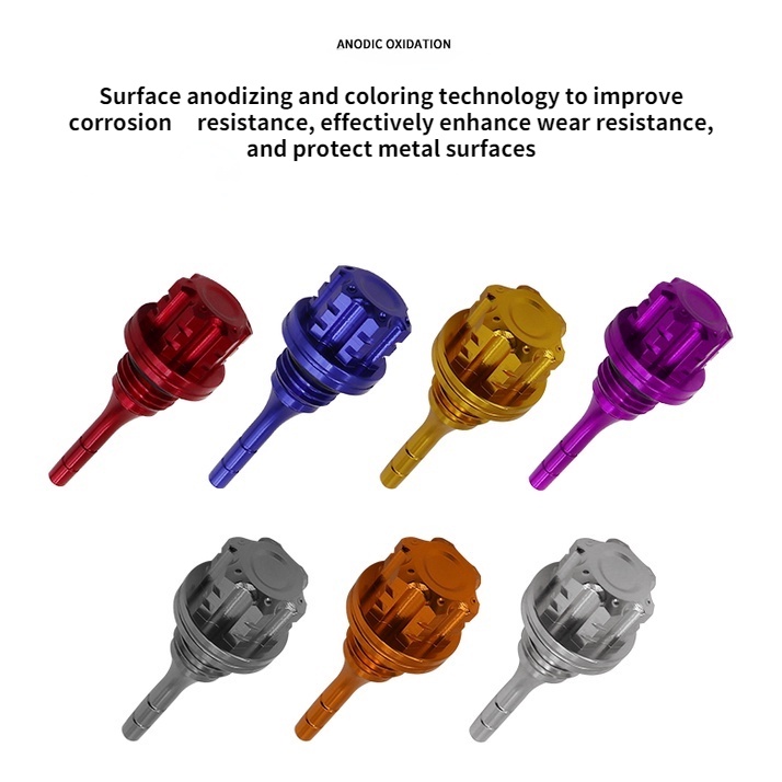 Que thăm dầu chất liệu hợp kim nhôm cnc hình lục giác phù hợp cho xe mô tô GY6 Jinzhan BWS Guangyang 125CC