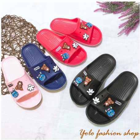 Dép nữ quai ngang cực êm chân tặng kèm 6 sticker như hình