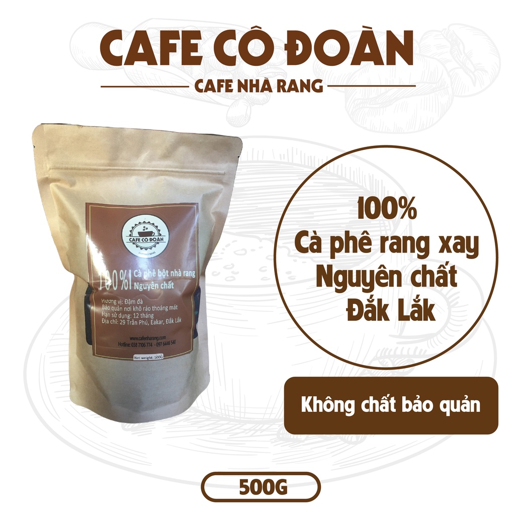 Cà Phê Rang Xay Bột Nhà Làm 500g