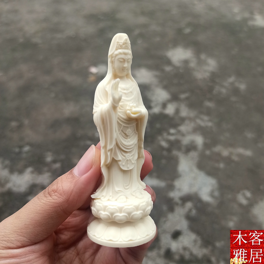 Ngà Nam Hải Quan Thế Âm Bồ Tát Tượng Phật Thủ Công Mỹ Nghệ, Đồ Trang Trí, Quà Tặng Miếng Đứng Quan Âm Dành Riêng Cho Các Hộ Gia Đình