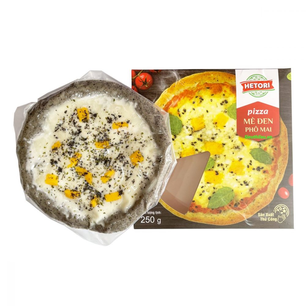 PIZZA MÈ ĐEN PHÔ MAI 250g -  NHIỀU PHÔ MAI- THƯỢNG HẠNG