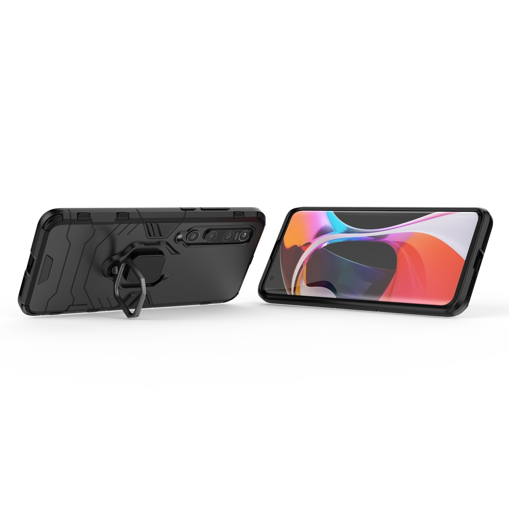 Ốp lưng Xiaomi Mi 10 / Xiaomi 12 / 12x chống sốc Iron Man Iring cao cấp giá đỡ xem kiêm nhẫn hút ô tô