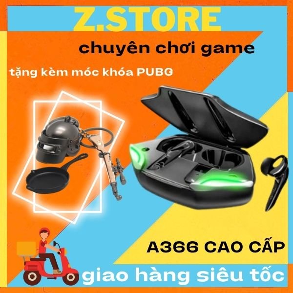 Tai nghe bluetooth không dây giảm tiếng ồn A366 TWS cảm ứng điều khiển cảm biến âm thanh HIFI cho Android iOS