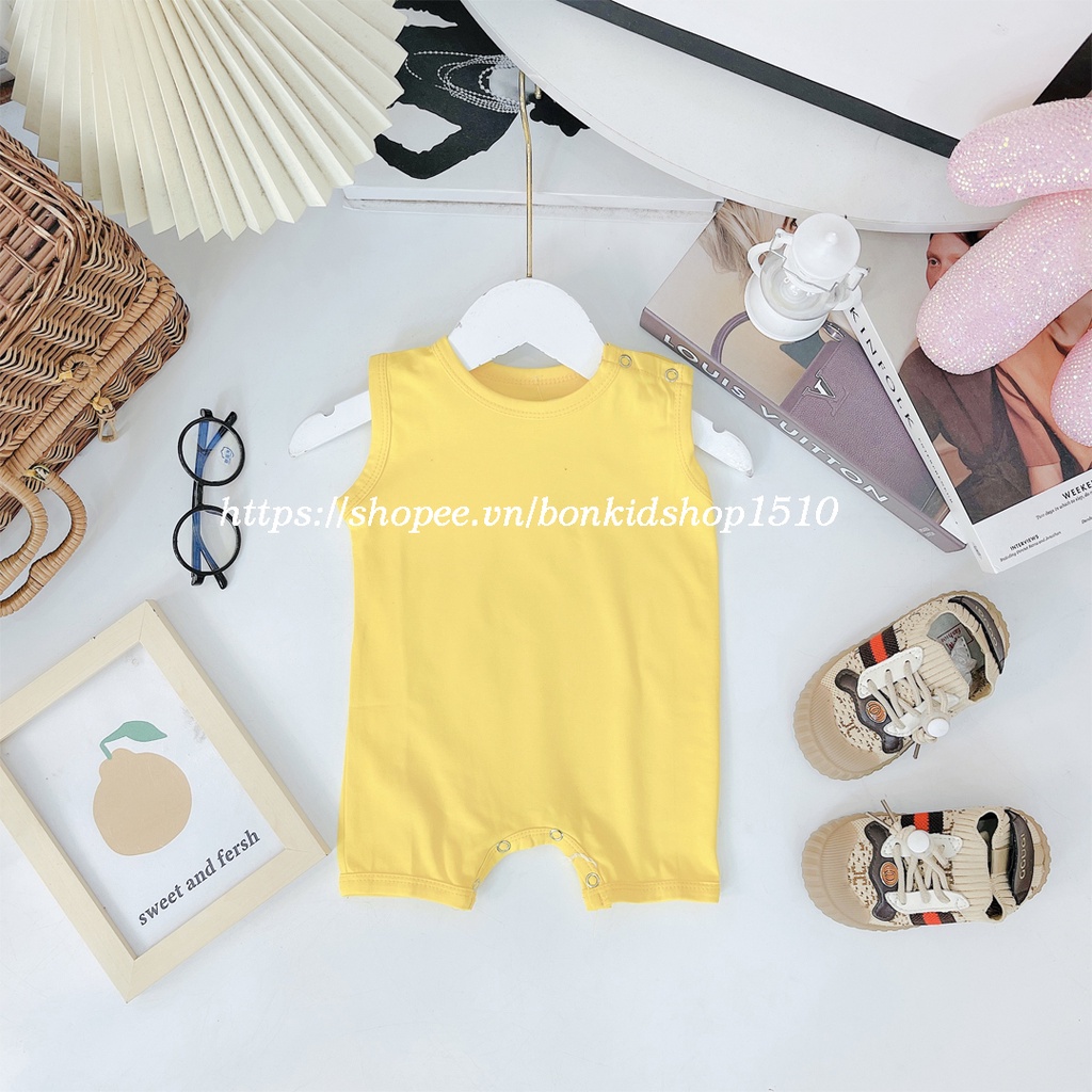 Body đùi ba lỗ nhiều màu đẹp cho bé sơ sinh từ 3-13kg, vải cotton mềm mịn, được chọn màu - BD02