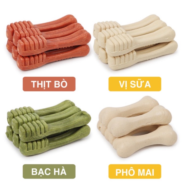 [Mã 252FMCGSALE giảm 8% tối đa 100k đơn 500K] orgo xương gặm sạch răng chó mèo ,bổ sung canxi thú cưng