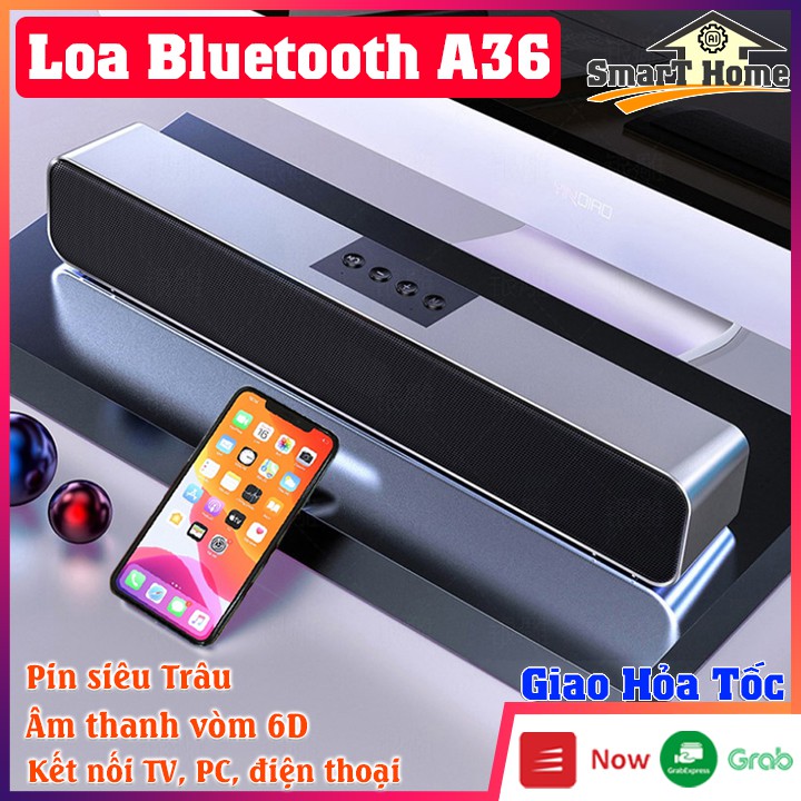 Loa Bluetooth A36 Cao Cấp Siêu Bass, Loa A36 Âm Thanh Vòm Có Hỗ Trợ Khe Cắm Thẻ Nhớ - Ngẫu Nhiên