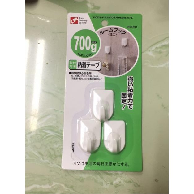 Vỉ dán tường 3 móc NHẬT BẢN chịu tải đến 2kg