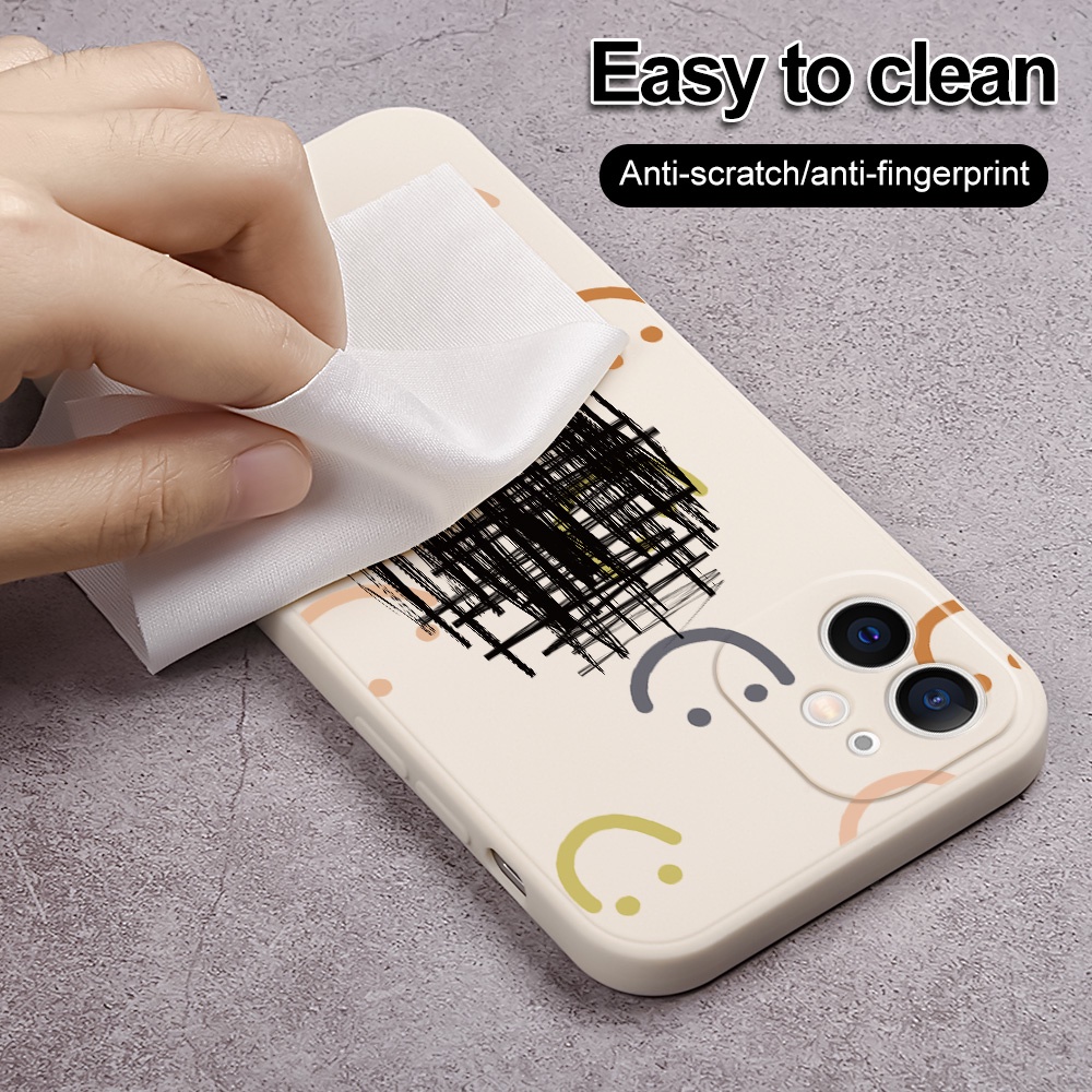 Ốp Điện Thoại Họa Tiết Mặt Cười Phong Cách Graffiti Cho Samsung Galaxy A7 2018 A50 A30S A50S A30 A20 M10S A10S M01S