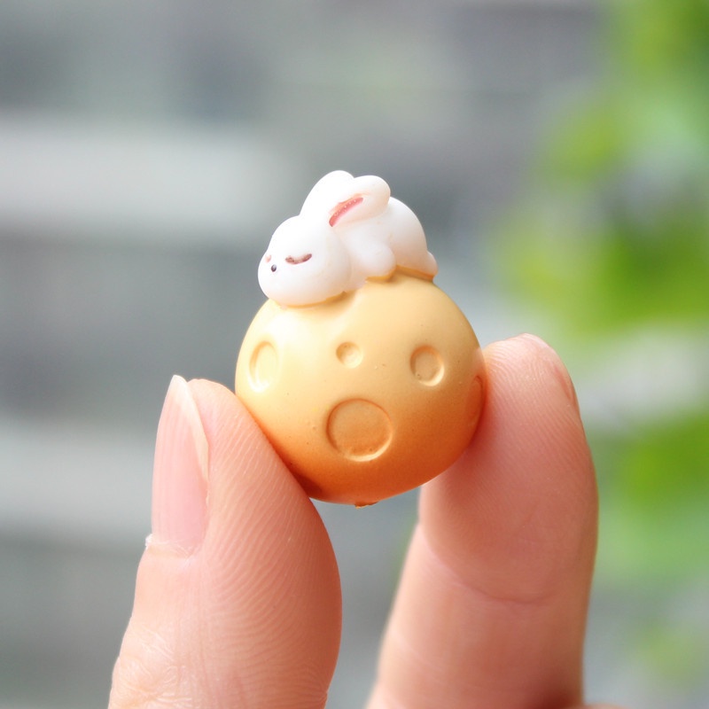 Mô Hình Thỏ Bánh Trung Thu Bằng Nhựa Resin Sáng Tạo Phong Cách Trung Quốc Truyền Thống Trung Quốc