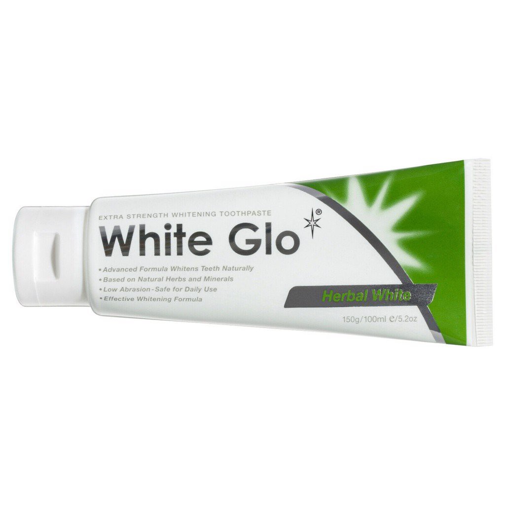 Kem Đánh Răng White Glo Natural Herbs 100ml (Xanh Lá) Thảo Mộc Thiên Nhiên