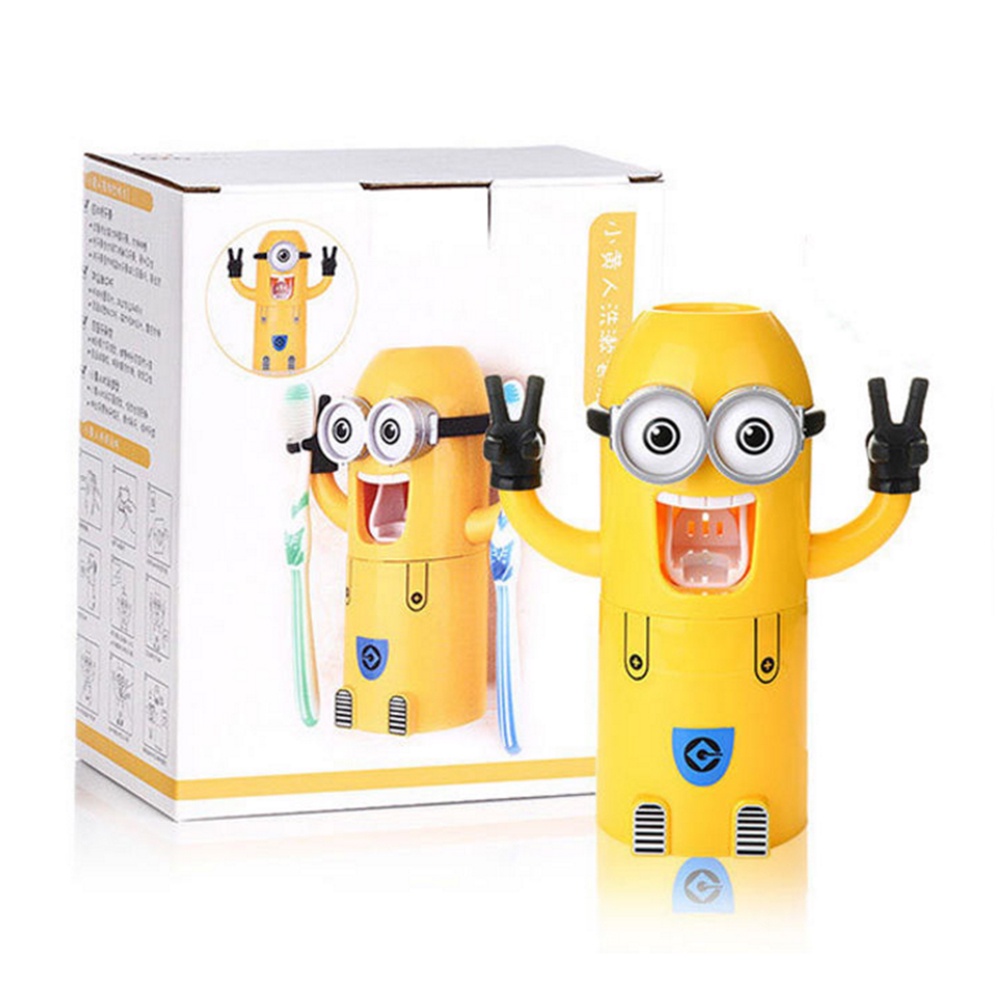 BỘ NHẢ KEM ĐÁNH RĂNG MINION - NHẢ KEM ĐÁNH RĂNG TỰ ĐỘNG MINION