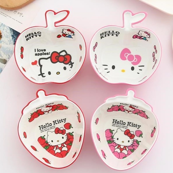 Bát nhựa / chén nhựa Hello Kitty