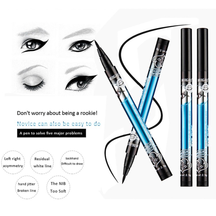 Bộ kẻ mắt + Mascara Pudaier hỗ trợ trang điểm lâu trôi chống thấm nước