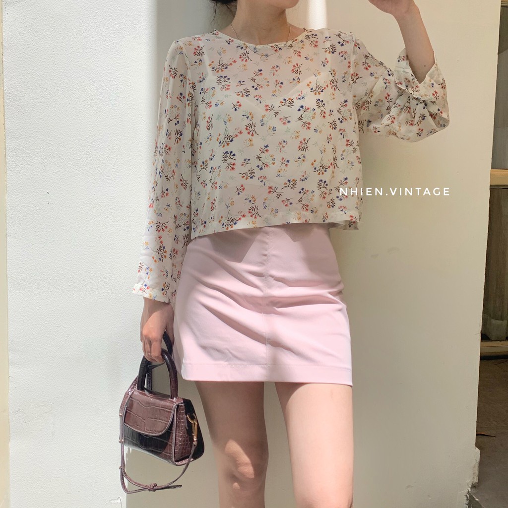 Chân váy chữ a Nhiên vintage basic AV60 - HÀNG MỚI VỀ