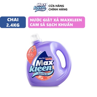 Chai Nước Giặt Xả MaxKleen Hương Cam Sả Sạch Khuẩn 2.4kg (MỚI)