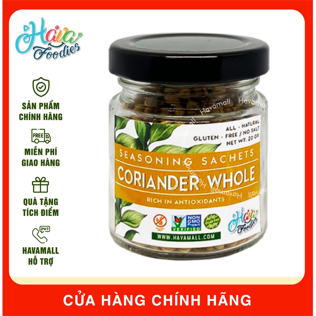 [KÈM CÔNG THỨC] Hạt Ngò Khô Hủ 20gr - Coriander Whole