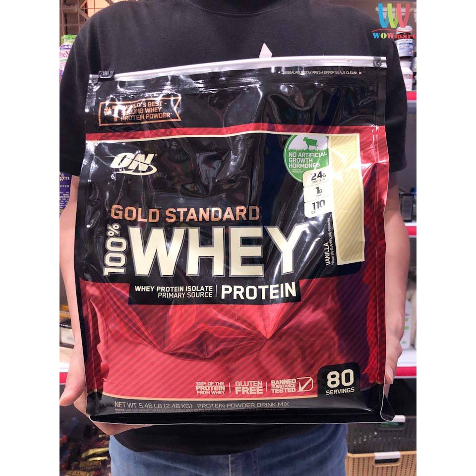 WHEY GOLD PROTEIN ISOLATE - Whey Gold Standard - Whey isolate -  Giúp tăng cơ và phát triển cơ bắp hiệu quả 80 lần dùng