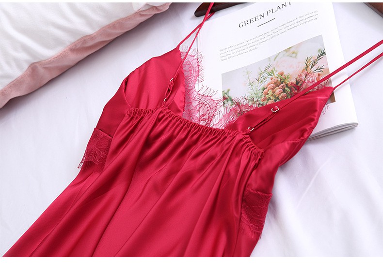 Set Đồ Ngủ Bằng Lụa Lạnh Thiết Kế Thời Trang Quyến Rũ Dành Cho Nữ