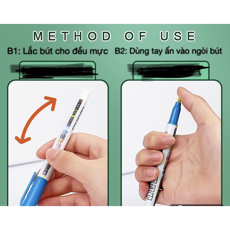 Bút outline kim tuyến⚡COMBO 3 BÚT⚡có nét viền chữ sẵn outline marker nổi bật, bút kim tuyến ghi nét viền