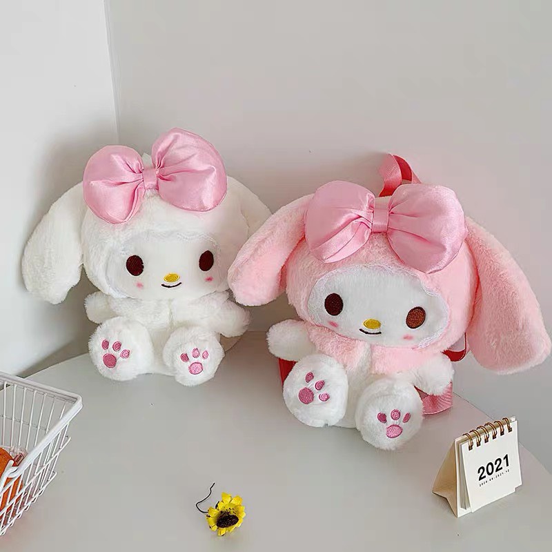 Balo Melody gấu bông cao cấp, ba lô thú nhồi bông