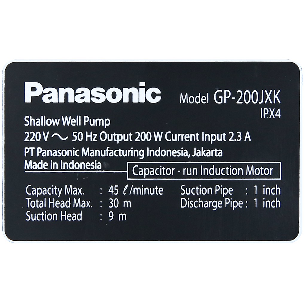 [Mã ELHA22 giảm 5% đơn 300K] Máy bơm nước đẩy cao Panasonic GP-200JXK-SV5 200W