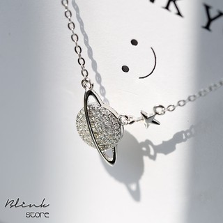 Dây chuyền bạc 925 mặt dây hình trái đất siêu dễ thương