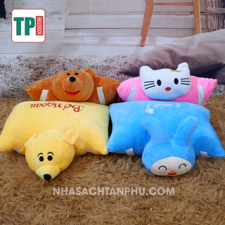 Gối bảo vệ bé khi đi xe máy 1 đầu hình thú bông mềm mịn
