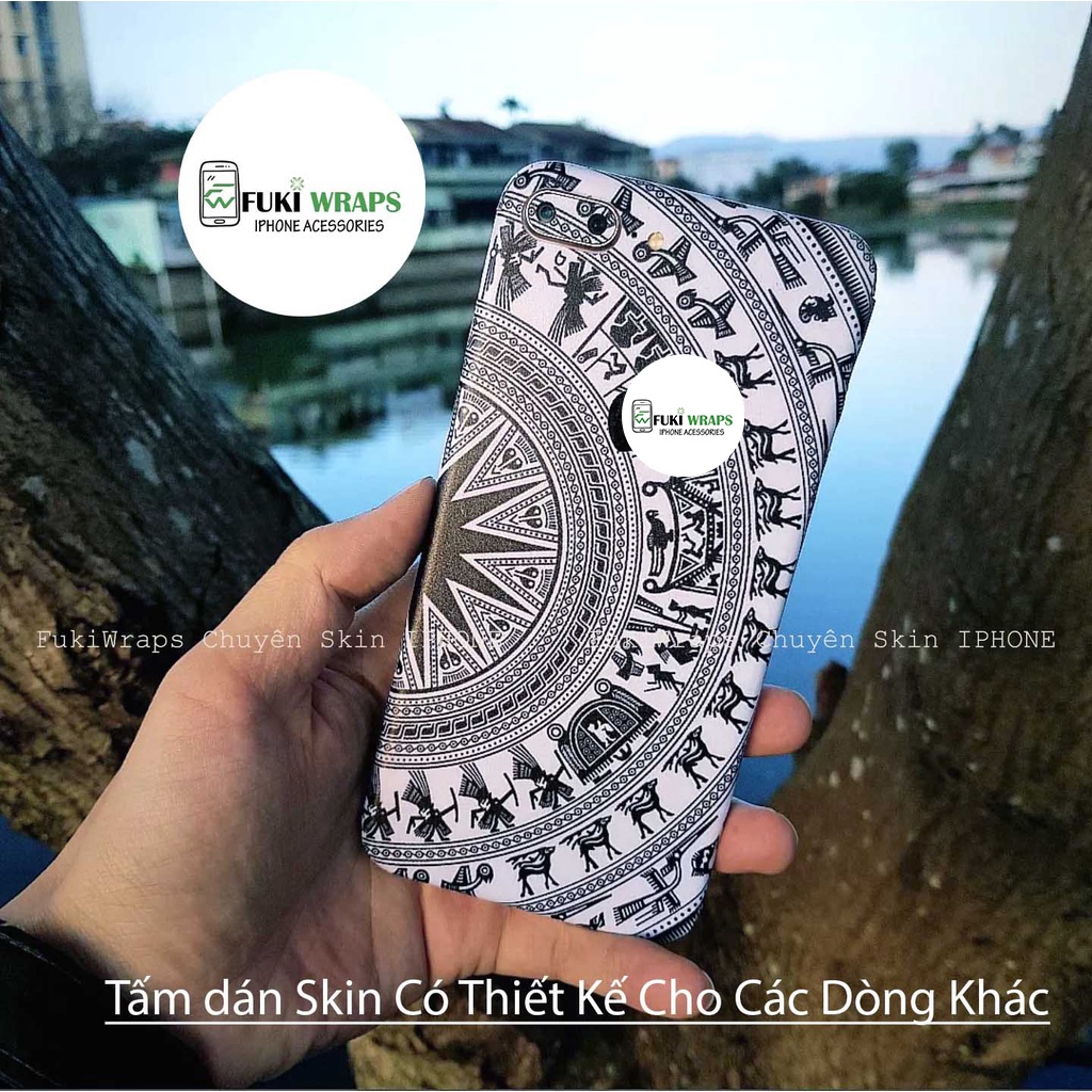 Tấm dán Skin FULL VIỀN Trống Đồng Dành Cho 13ProMax 12ProMax 11ProMax X XS XR XSMAX 6Plus 7Plus 8Plus FukiShop