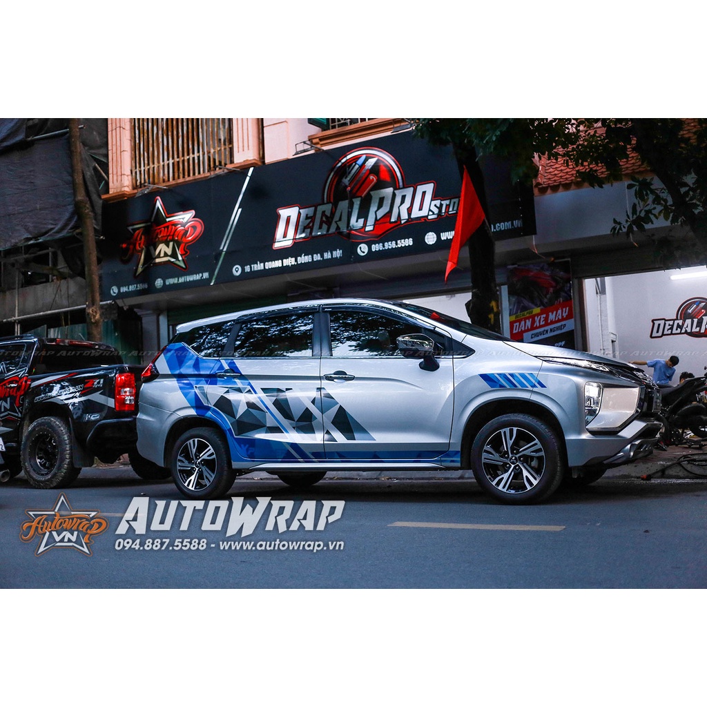 Tem họa tiết xe Xpander - Tem họa tiết ô tô Mitsubishi, tem dán sườn xe thể thao