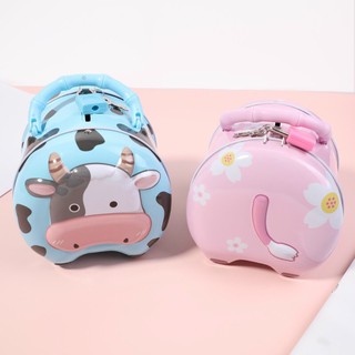KÉT SẮT MINI HÌNH CHÚ BÒ DỄ THƯƠNG - ỐNG HEO CÓ CHÌA KHÓA GIÚP BÉ TIẾT KIỆM HÀNG NGÀY
