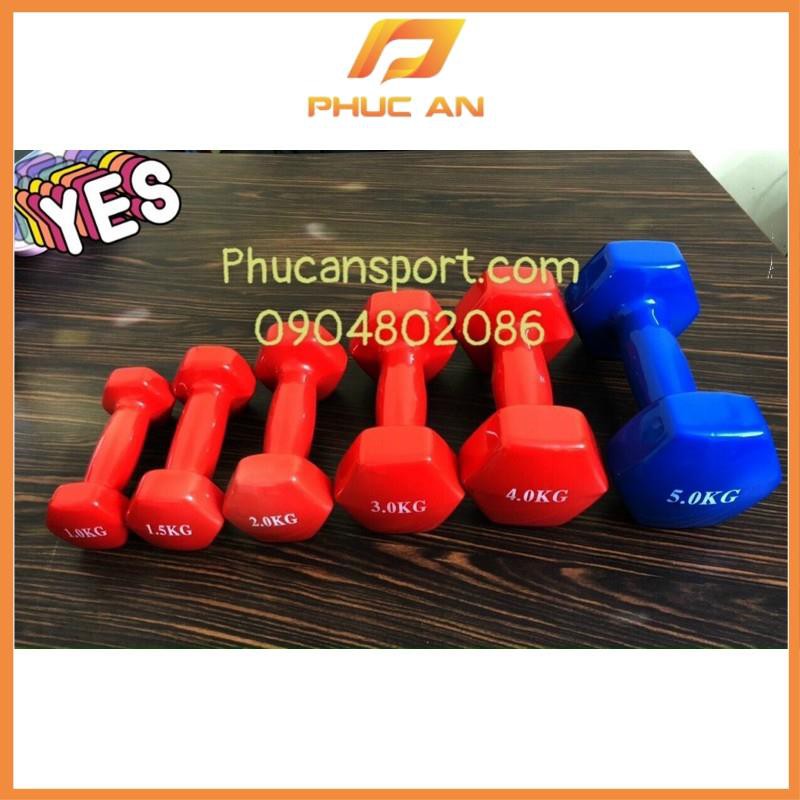 Tạ tay cao su nữ 3 kg ( 1 đôi ) tập Gym