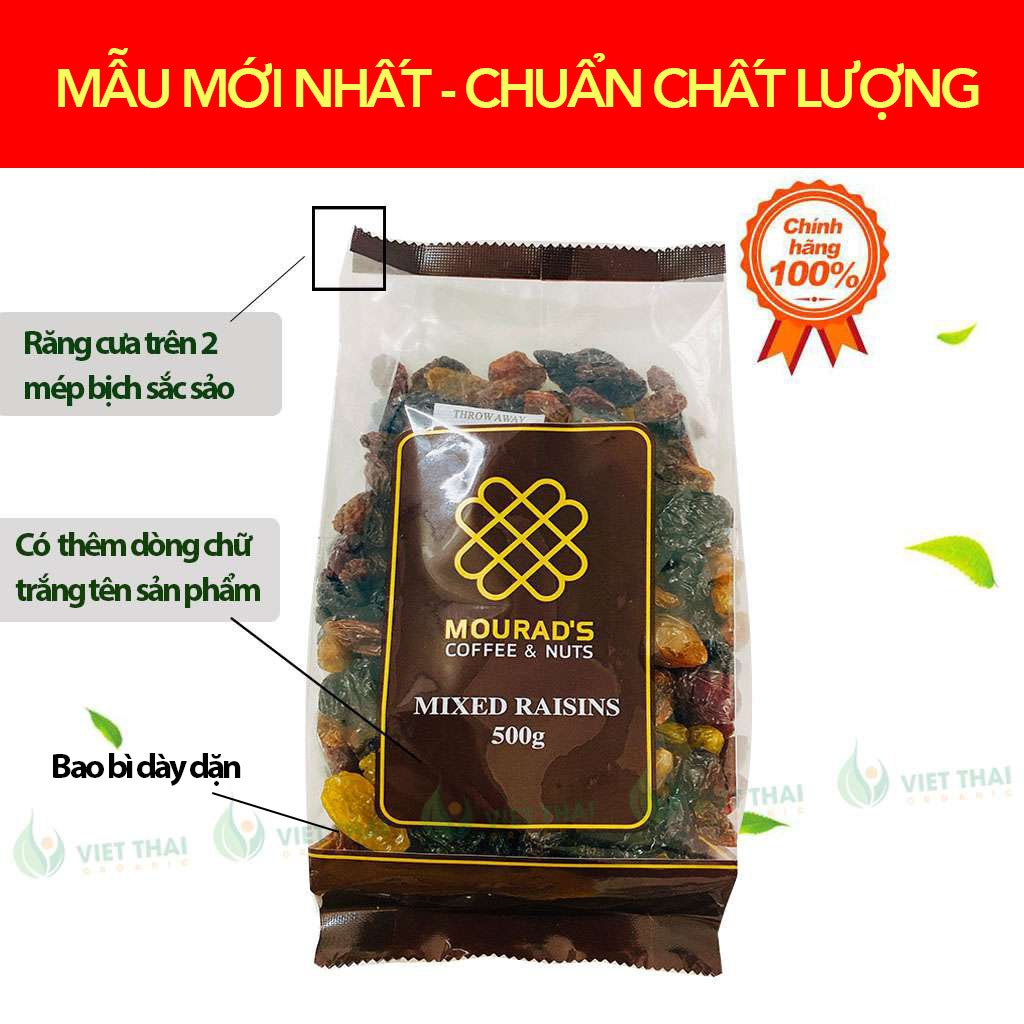 Nho khô Úc Mourad's Mix 3 loại ( 500Gr ) Chua Ngọt ngon loại 1 - Tốt cho sức khoẻ, tặng quà cực chất lượng | BigBuy360 - bigbuy360.vn